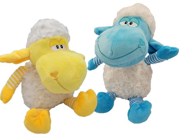 25cm Sitting Fluffy Cute Colourful Sheep, Assorted Colours