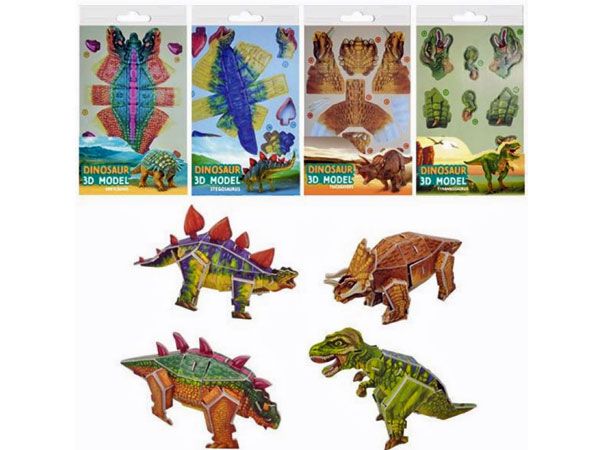 24x Assorted Dinosaur 3D Model Kits