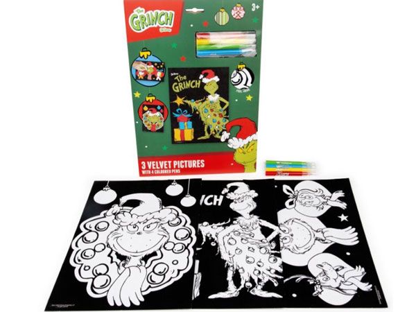 The Grinch Velvet Art Christmas Activity Set