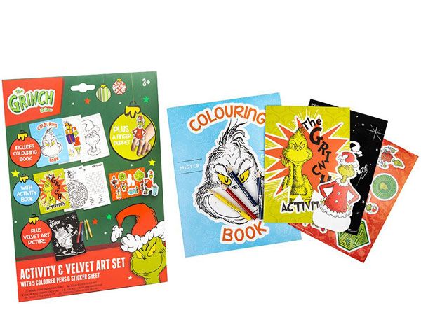 The Grinch Christmas Activity & Velvet Art Set