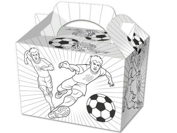 Colour In Football Design Food Box