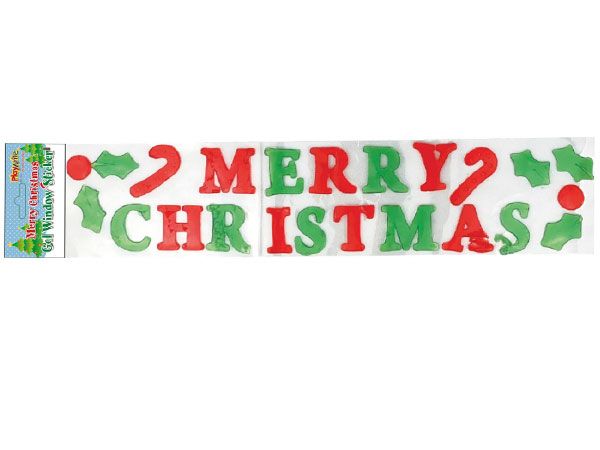 Merry Christmas Window Gel Stickers / Decorations