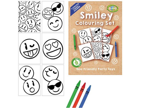 Re:Play Mini A6 Smiley Face Colouring Set | 404-029