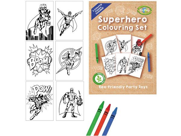 Re:Play Mini A6 Superhero Colouring Set | 404-030