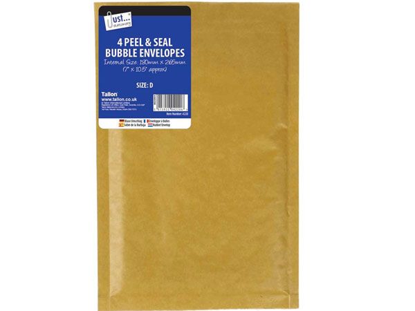 Wholesale Bubble Envelopes | 4 Pack Size D