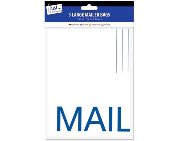 Just Stationery 3pk Large EMailer Bags
