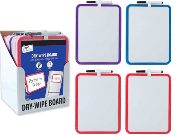 Just Stationery Magnetic A4 Dry Wipe Memo Board And Pen