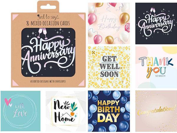 Just To Say...8pk Mixed Occasion Cards