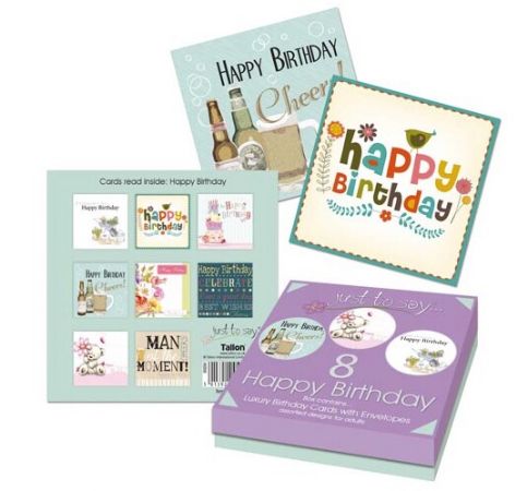 Just To Say...8pk Mixed Adult Birthday Cards