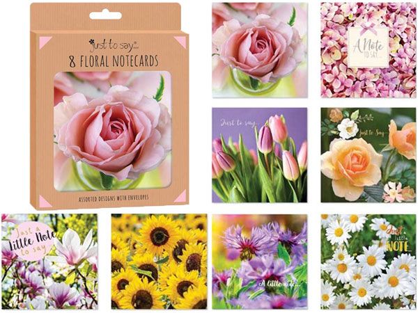 Just To Say...8pk Floral Notecards - For All Occasions