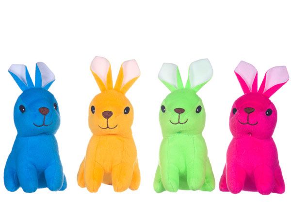 6.5inch Bright Colour Sitting Rabbit...Assorted, Picked At Random | 48919