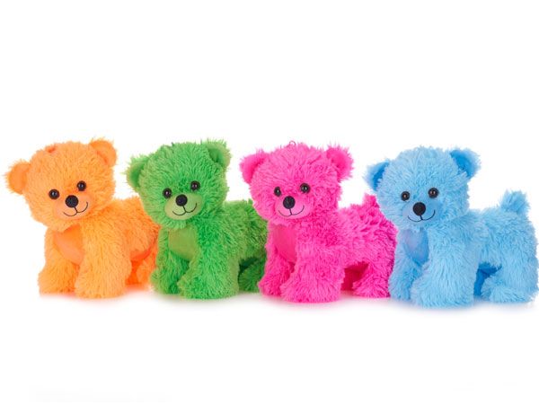 Bright Coloured Plush Bears | Cheap Wholesale Soft Toys