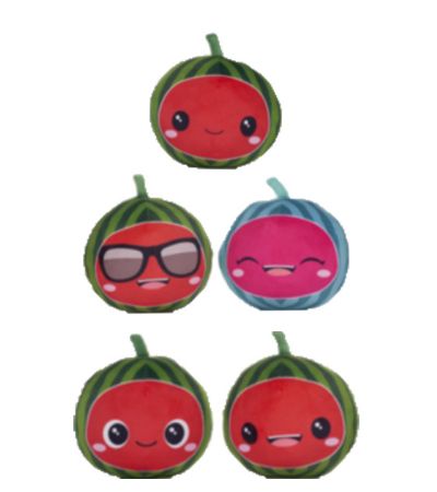7''/18cm Plush Melons With Face... Assorted Designs
