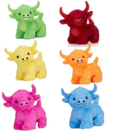 8'' / 22cm Standing Highland Cow Soft Toy...Assorted Picked At Random