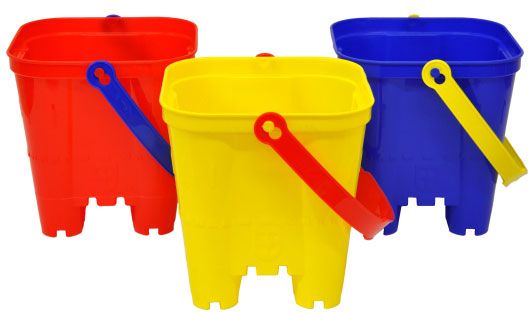 Wholesale 15cm Square Sand Castle Beach Bucket | Bulk Buy