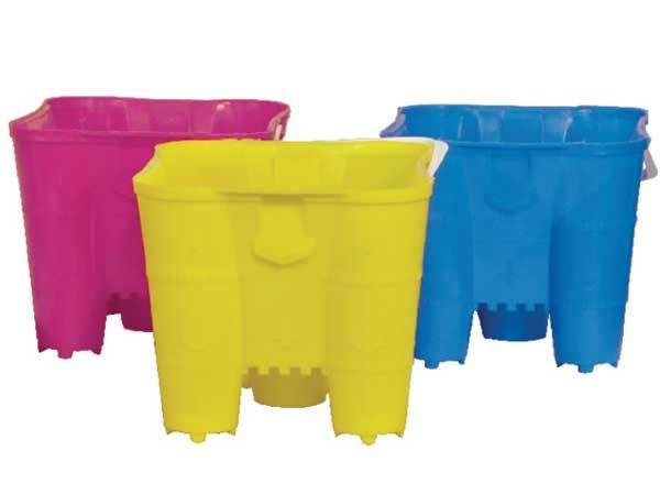 24x Large 27cm Sand Castle Bucket In Assorted Colours