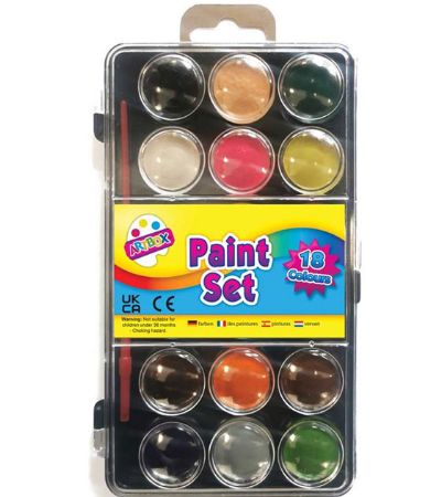 Wholesale Artbox 18 Colour Paint Box With Brush