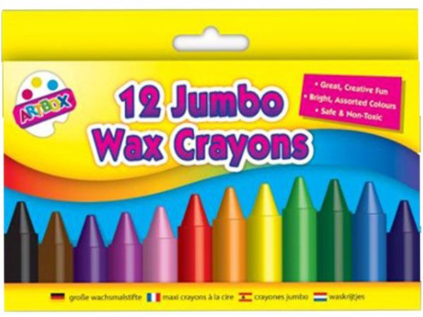 Art Box 12 Jumbo Wax Crayons | 5073