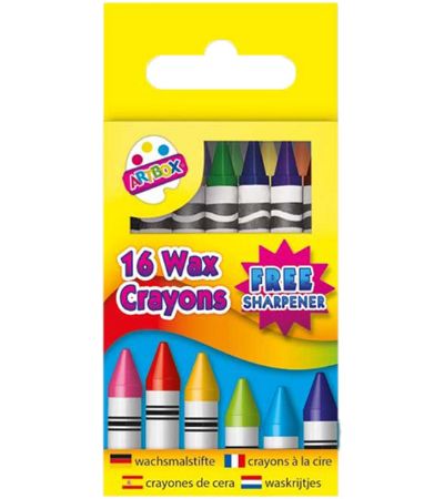 Art Box 16 Wax Crayons