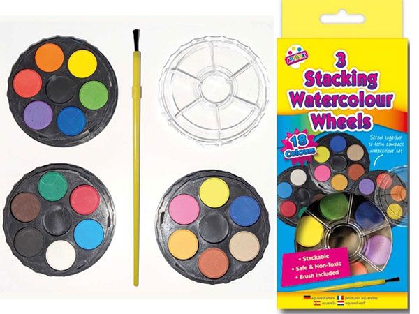  Art Box Watercolour Wheel Paint Set