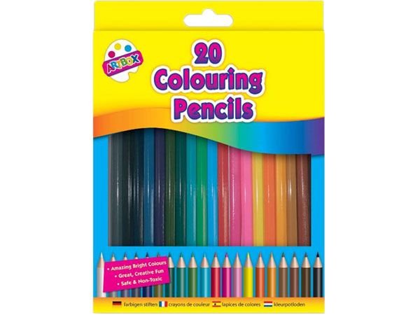 Art Box 20pk Colouring Pencil Crayons