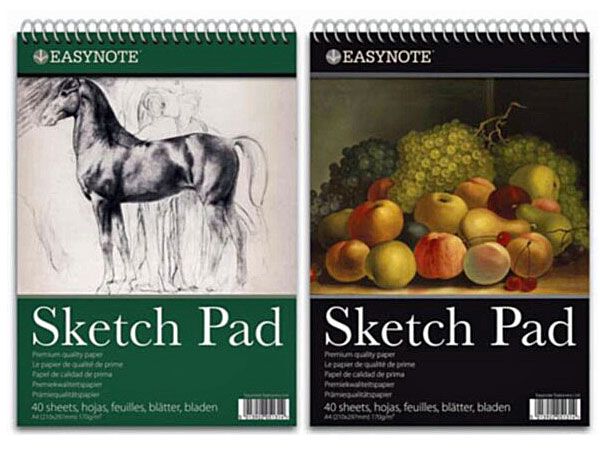 Easynote A4 40 Sheet Artists Sketch Pads, Assorted Picked At Random