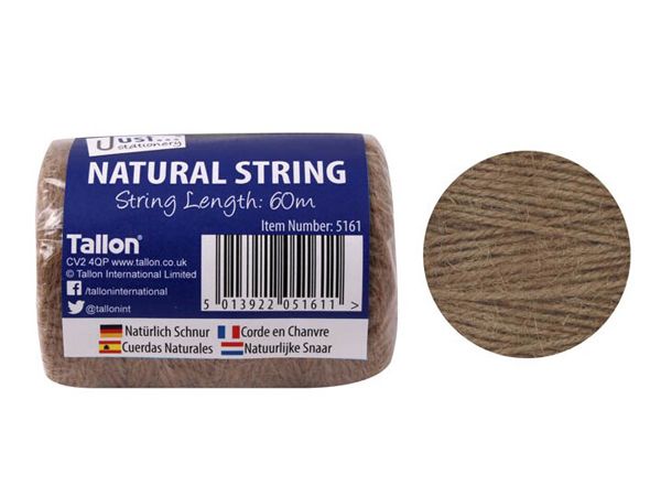 Just Stationery 60m Natural String