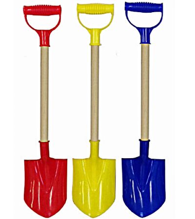 12x 20'' Wooden Shaft Sand Spade In Assorted Colours