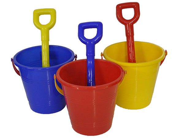 Round Sand Bucket And Spade Set - Assorted, Picked At Random
