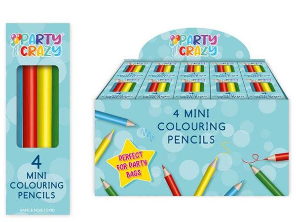 100x 4pk Mini Colouring Pencil Crayons