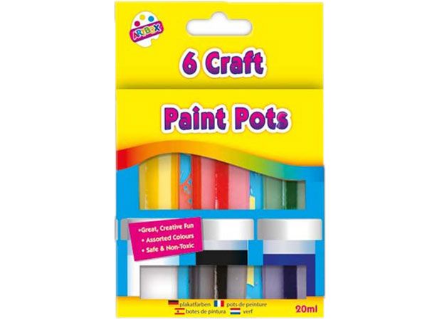 Wholesale 6 pack Kids Craft Paint Pots