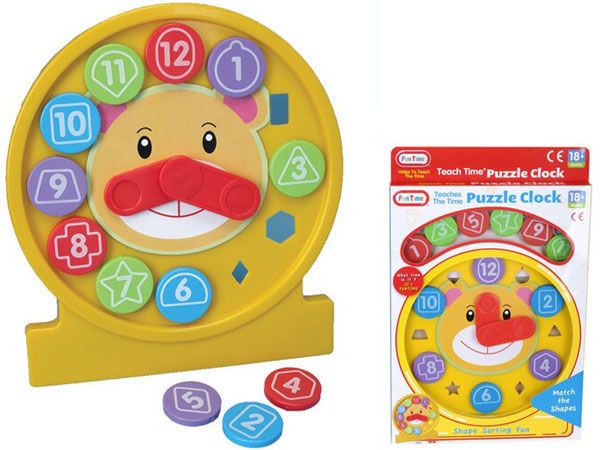 Puzzle Clock, by A to Z Toys...Assorted Picked At Random