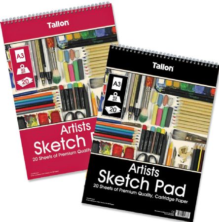 A3 20 Sheet Artists Sketch Pad, Assorted, Picked At Random