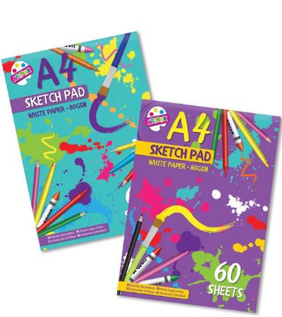 A4 60 Sheet Artists Sketch Pad, Assorted Picked At Random