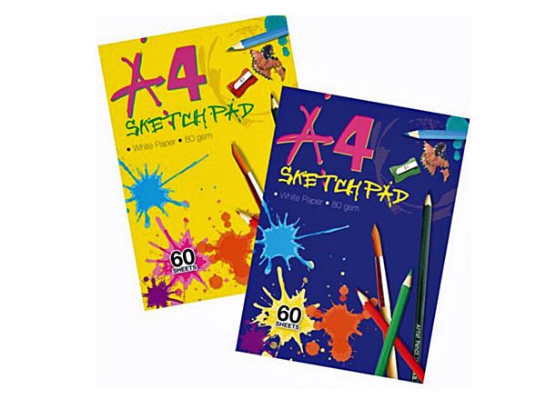 A4 60 Sheet Artists Sketch Pad, Assorted Picked At Random