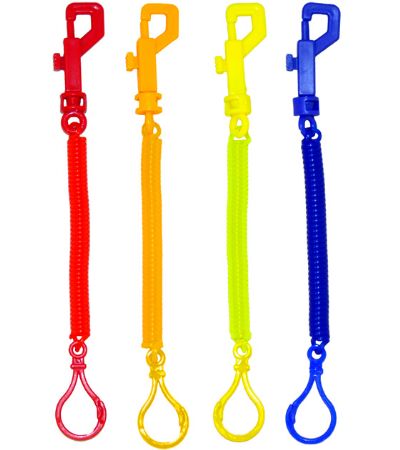 60 x Spiral Multi Purpose Expanding Keyring 