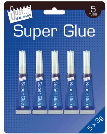 Just Stationery 5pk 3g Super Glue