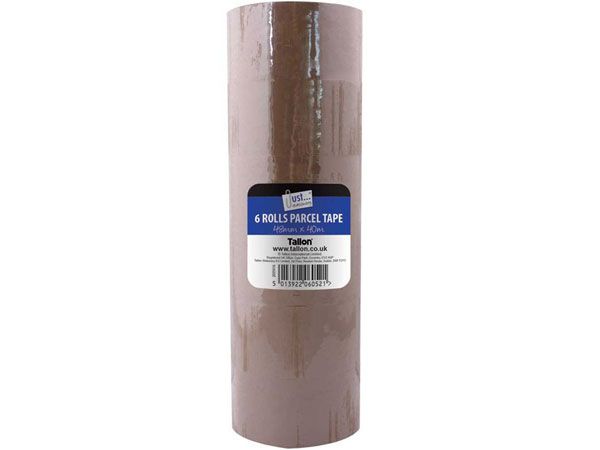 6 Rolls 48mm x 40mtr Brown Packing / Parcel Tape