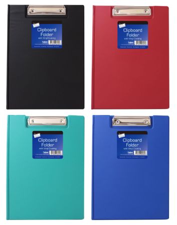 Just Stationery Vinyl Clipboard And Cover (Asstd)