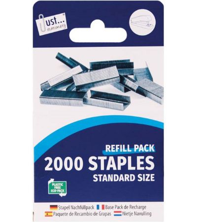 Just Stationery 2pk 1000 No 26/6 Staples - Refill Pack | 6081
