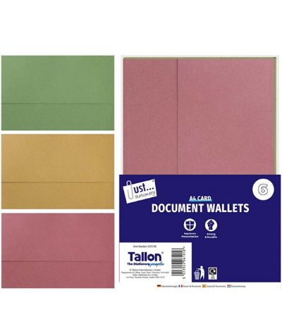 Just Stationery 6pk Card Document Wallets
