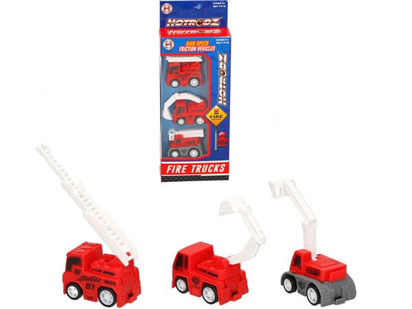 Hotrodz 3pce Fire Truck Set, by A to Z Toys
