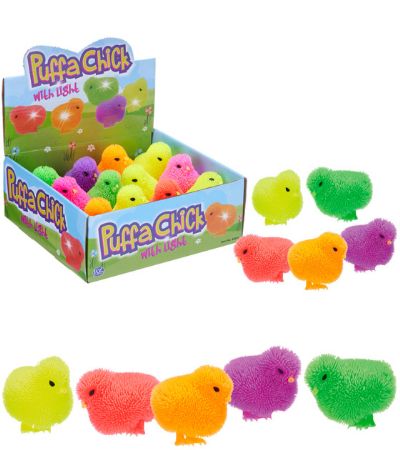 12x Light Up Puffa Chicks In Counter Display