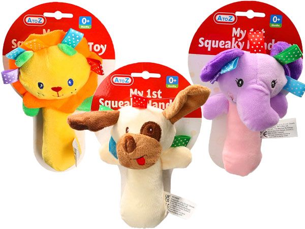 My 1st Squeaky Hand Toy - Assorted, Picked At Random, by A to Z Toys