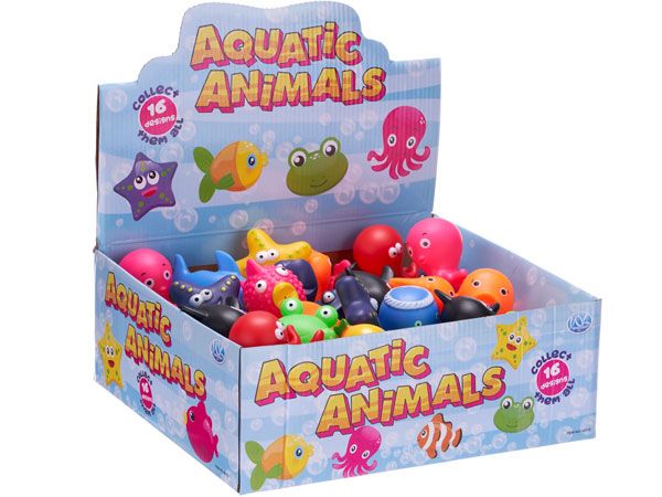 48x Vinyl Aquatic Animals In 16 Designs, Counter Display