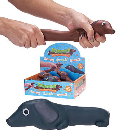 12x Squeezy, Stretchy Dachshunds In Counter Display | 65225
