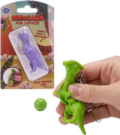 Dinosaur Pod Popper Keychain...Assorted Designs