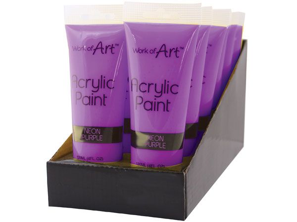 Wholesale acrylic paint | 120ml neon purple