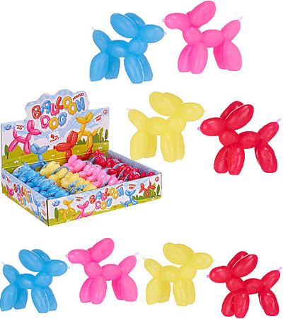 24x Squeeze Squishy Ballon Dog In Counter Display