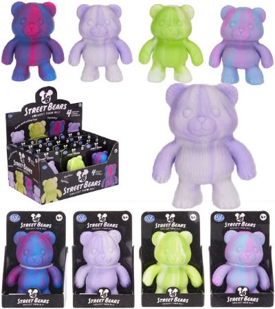 12x Squishy Squashy Street Bears In Counter Display | 65832